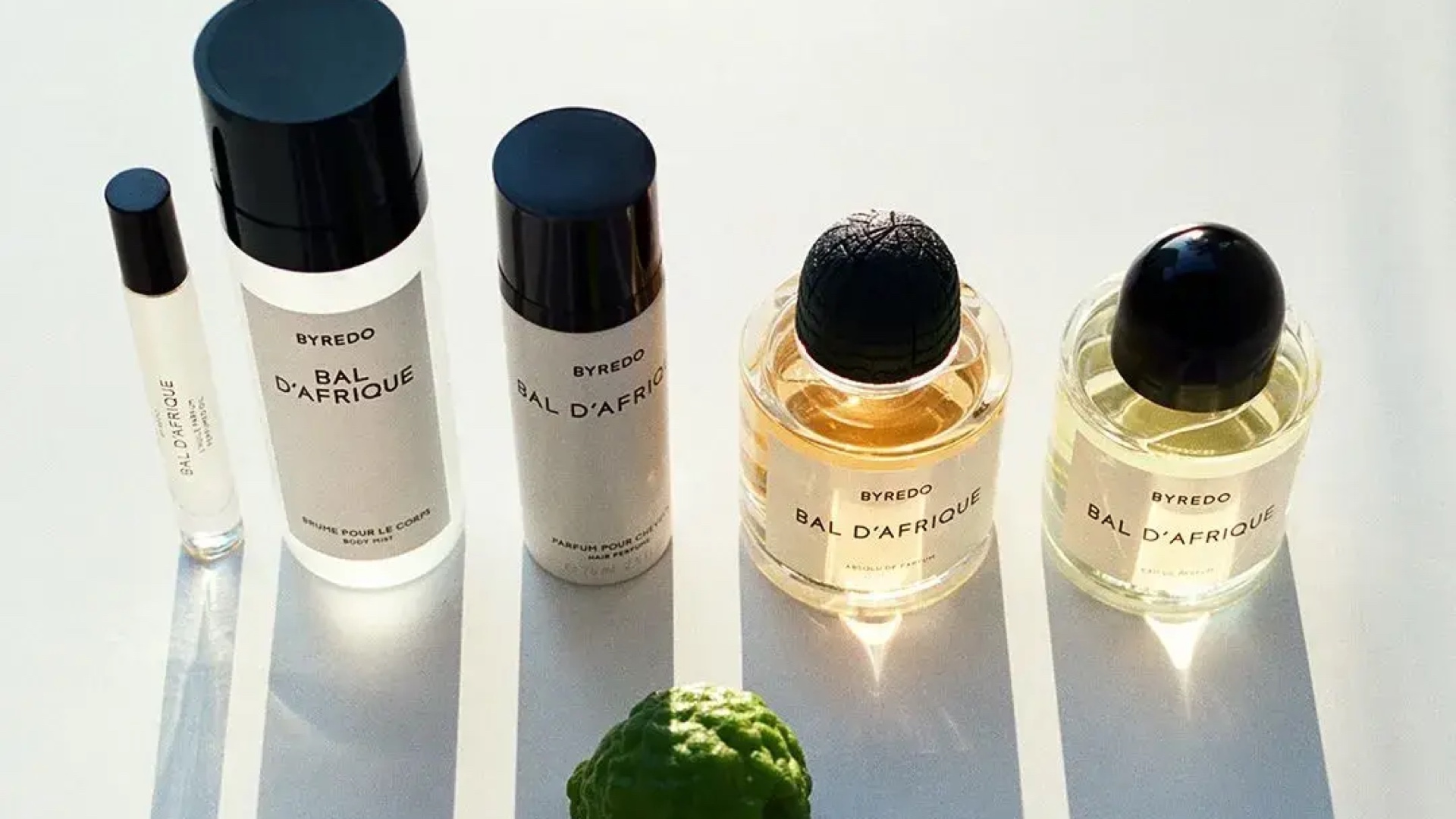 Gamme complète de parfums Byredo Bal d’Afrique