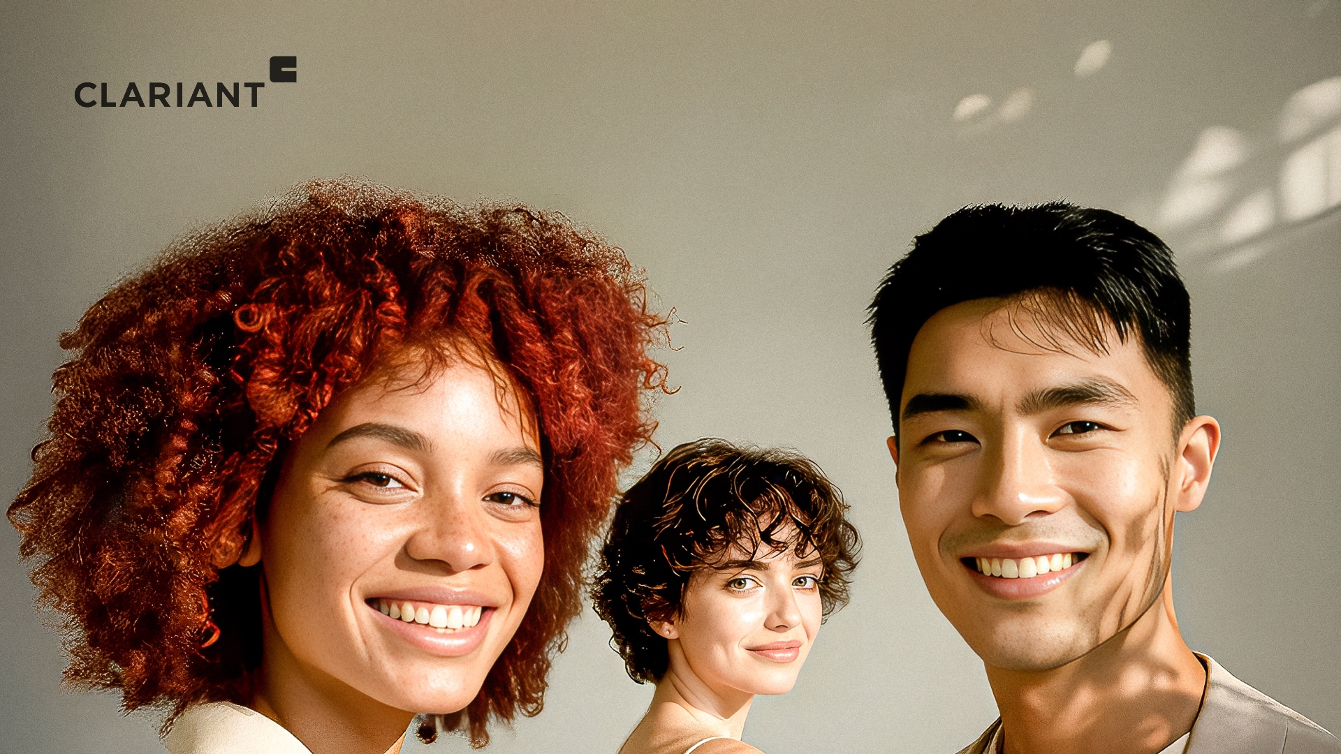 Portrait de trois personnes illustrant les tendances slow beauty de Clariant